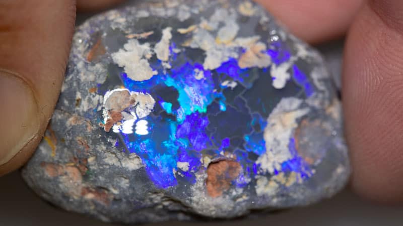 105 ct rough opal piece polished on one side 38mm across