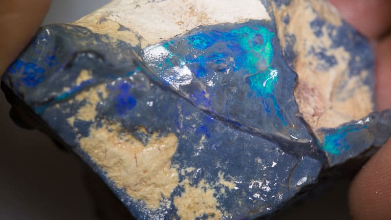 105 ct rough opal piece polished on one side 38mm across - Image 3