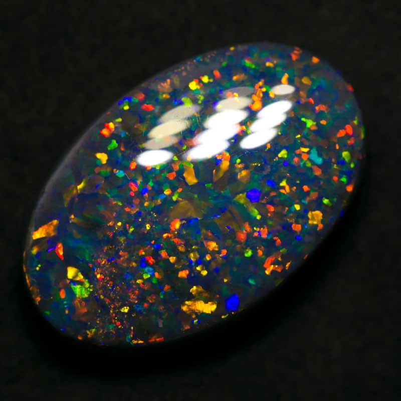 11.76 ct gem black opal collectors piece 20.5x13x6.5mm