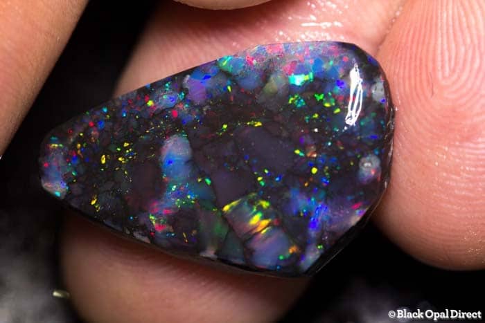 11 carat gem black opal rub 25mm across