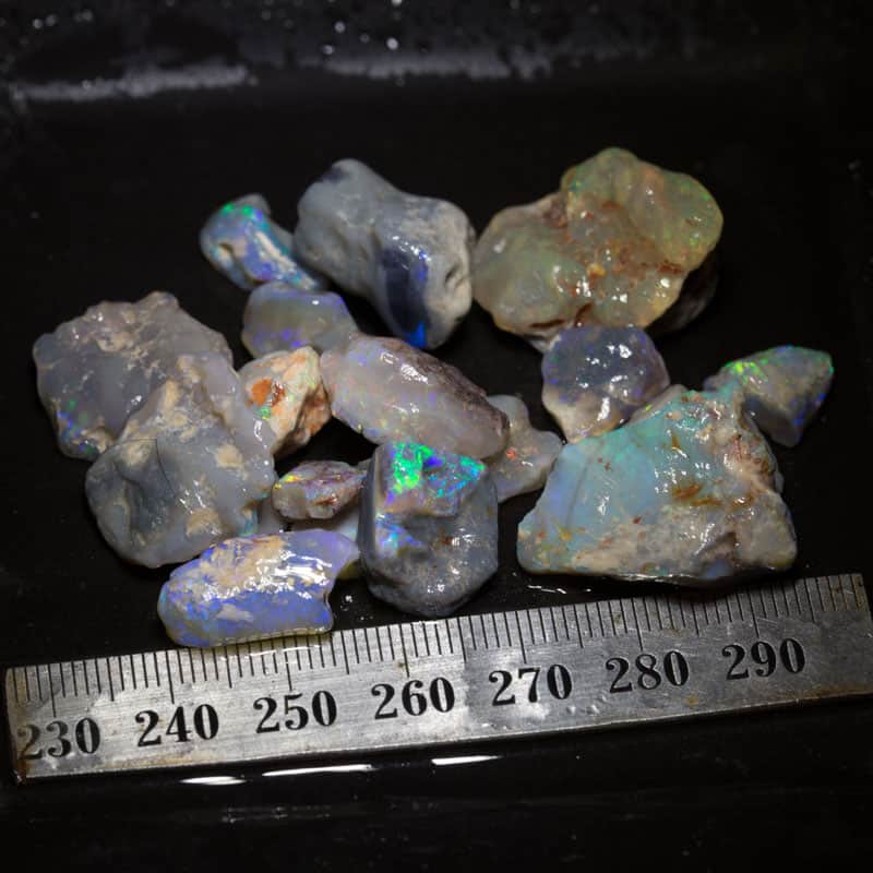 112 ct rough opal parcel 19 pieces