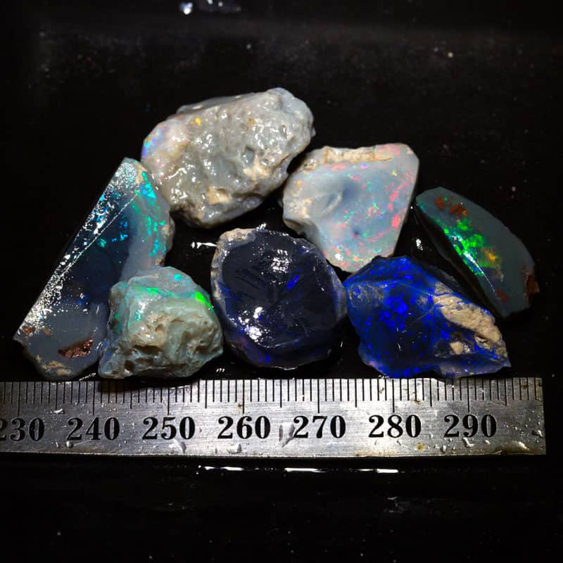 118 ct rough opal parcel 7 pieces