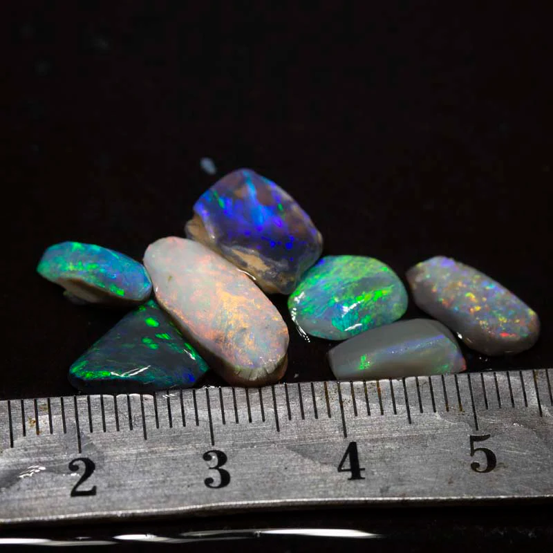 12.00 ct rough and rubbed opal parcel 7pc
