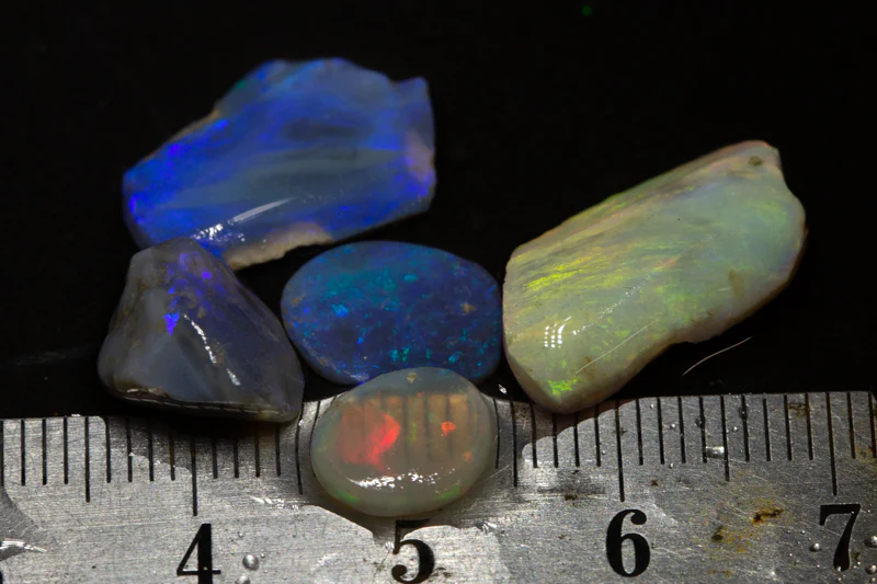 12.80 ct opal rubs 5pc