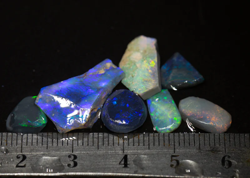 12 ct rubbed opal parcel 7pc