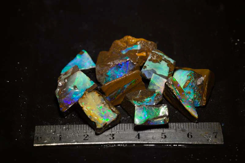 122 ct rough boulder opal parcel 12 pc