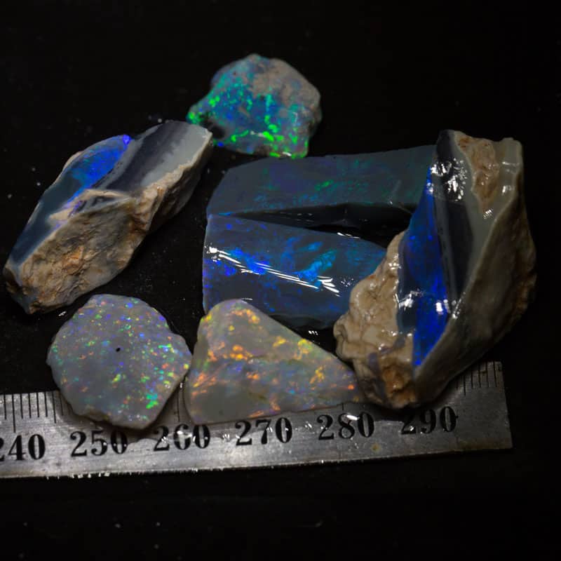 122 ct rough opal parcel 7 pieces