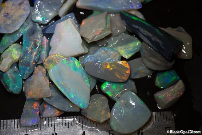 129 ct rough and rubbed opal parcel for intermediate opal cutters