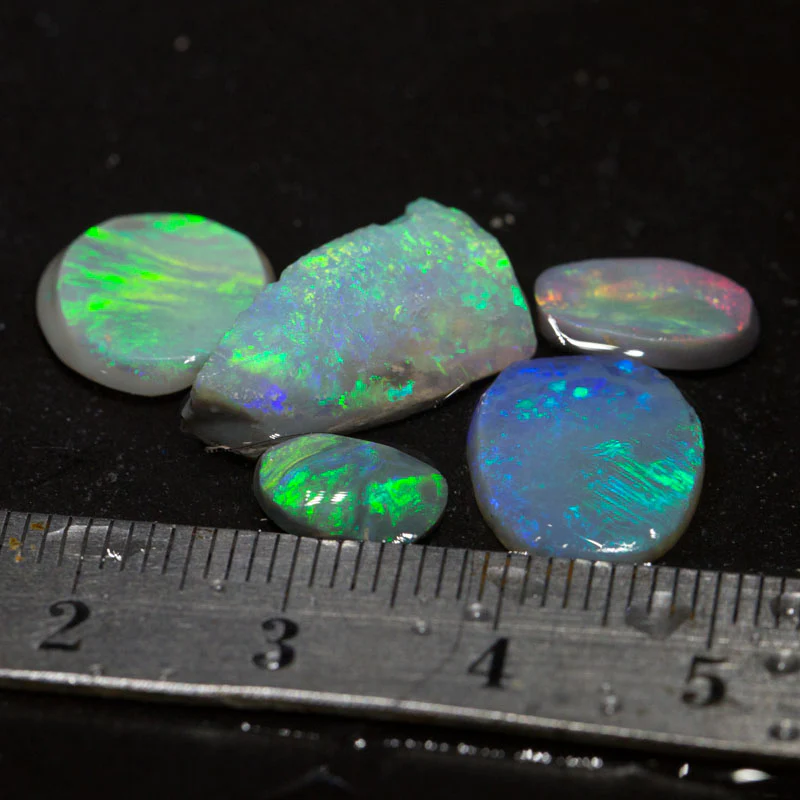 14 ct rough &rubbed opal parcel 5pc