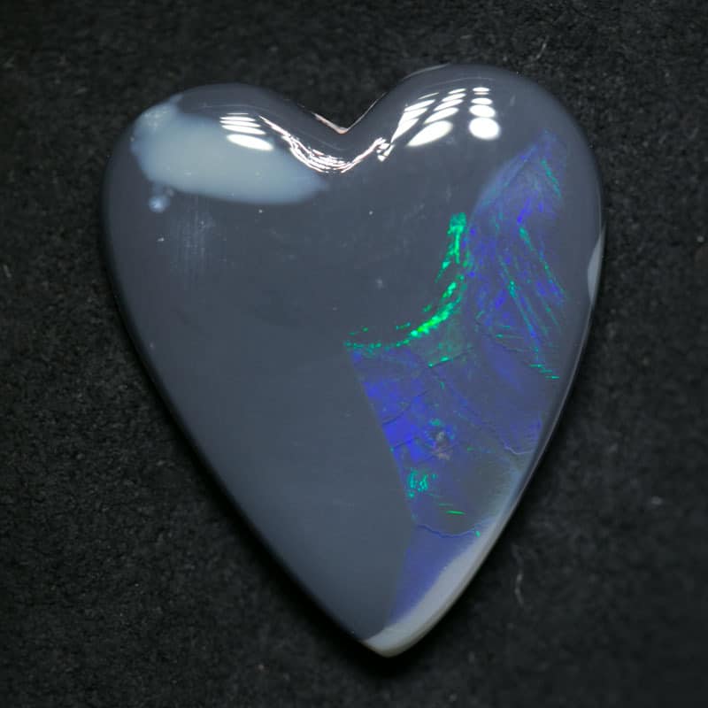 15.19 ct black opal heart 22x19x6mm