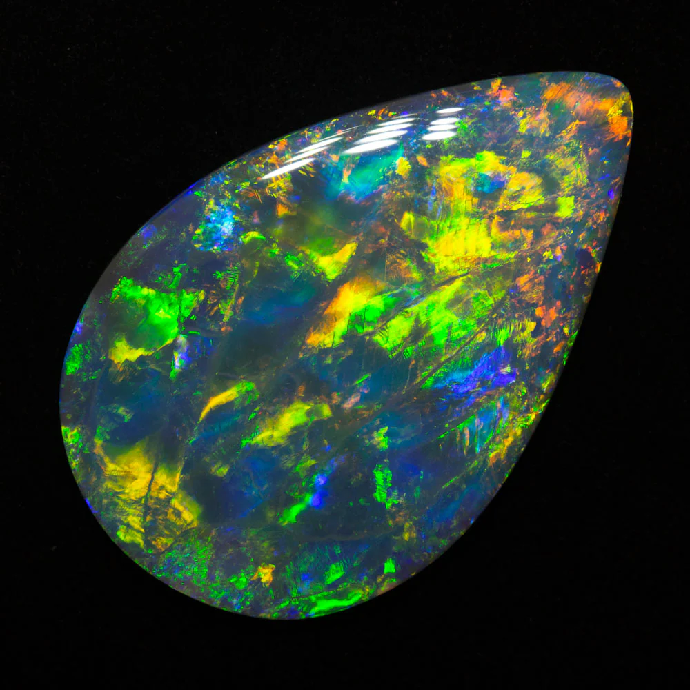 15.90 ct gem black opal 34x21.6x3.7mm - Image 2