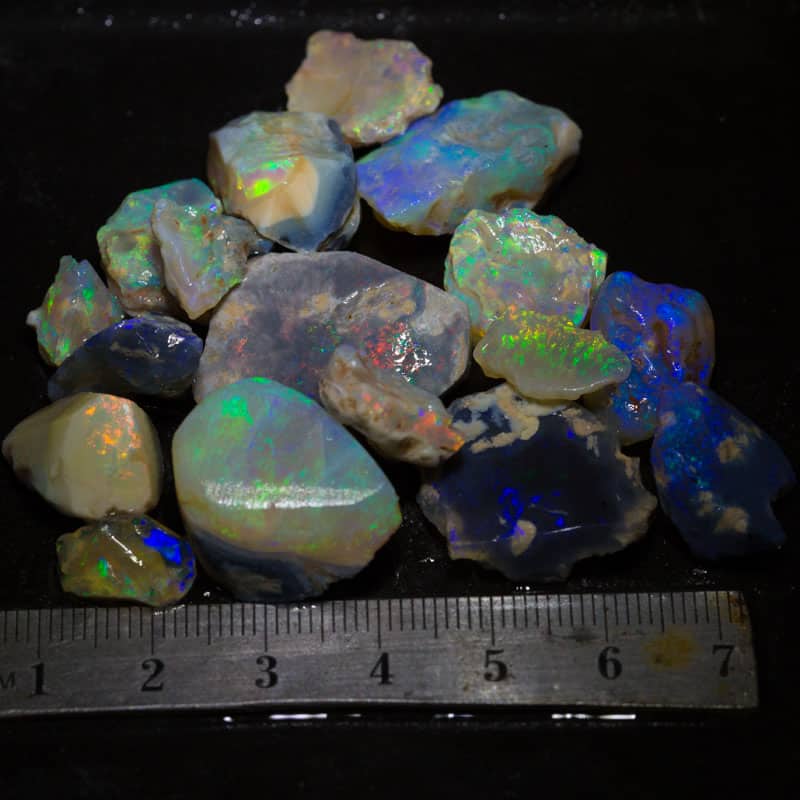 154 ct rough opal parcel 18 pieces
