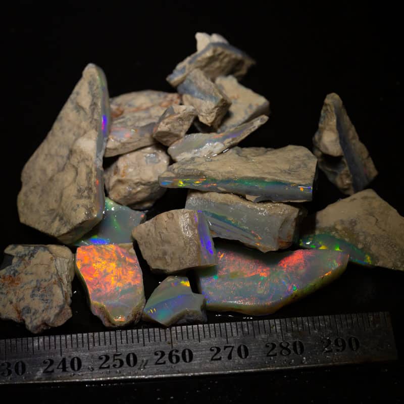 159 ct rough opal parcel 18 pieces