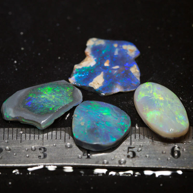 16 ct rough &rubbed opal parcel 4pc