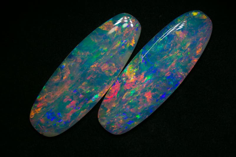 17.15 ct crystal opal pair 31x11x3mm