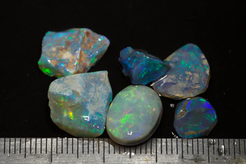 18.90 ct opal rubs 6pc