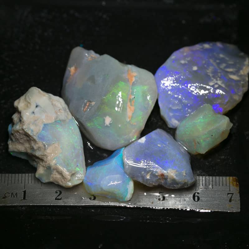 182 ct rough opal parcel 6 pieces