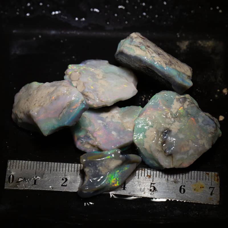 196 ct rough opal parcel 6 piece