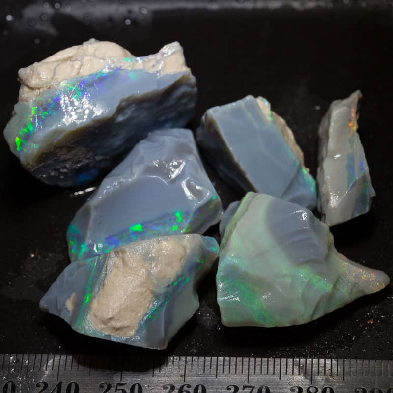 198 ct rough opal parcel 6 pc
