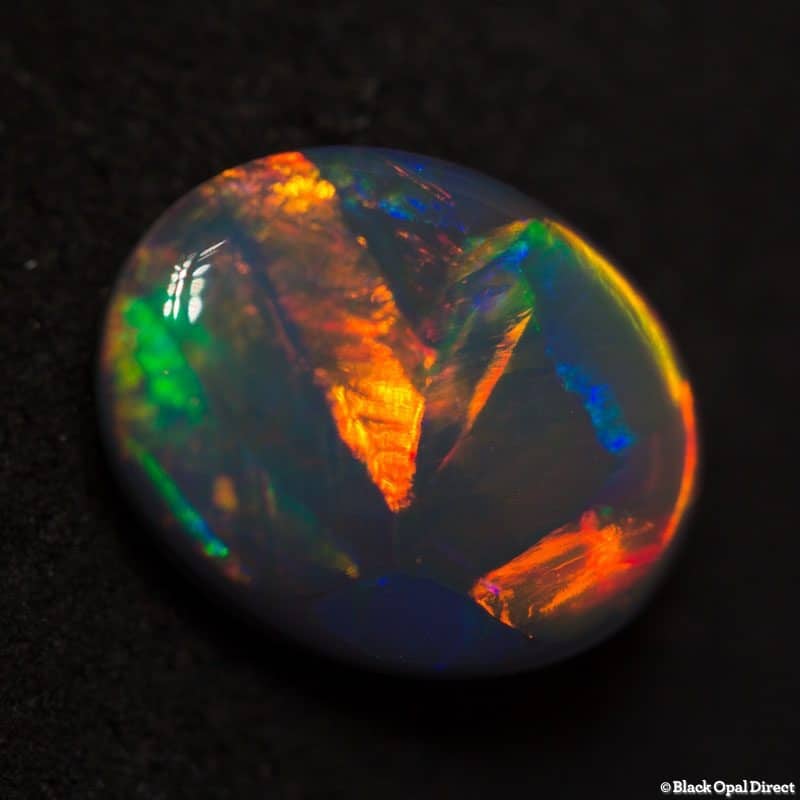 2.00 ct black opal gem 11x8.5x3mm
