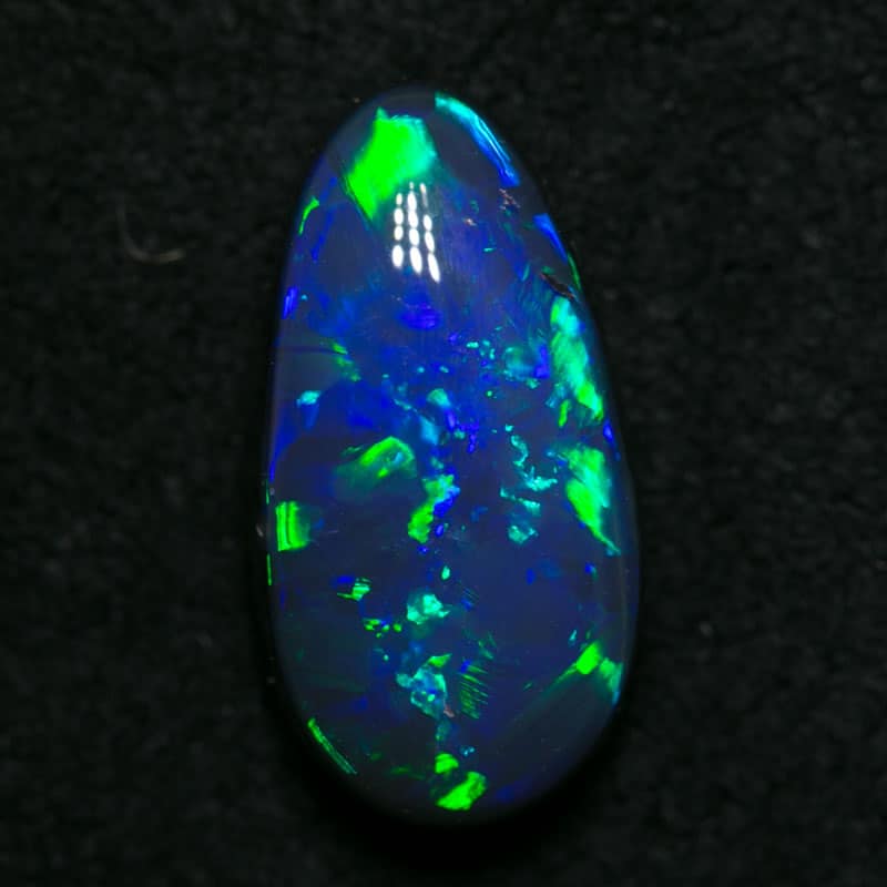 2.00 ct drop shape black opal 12x6x4mm