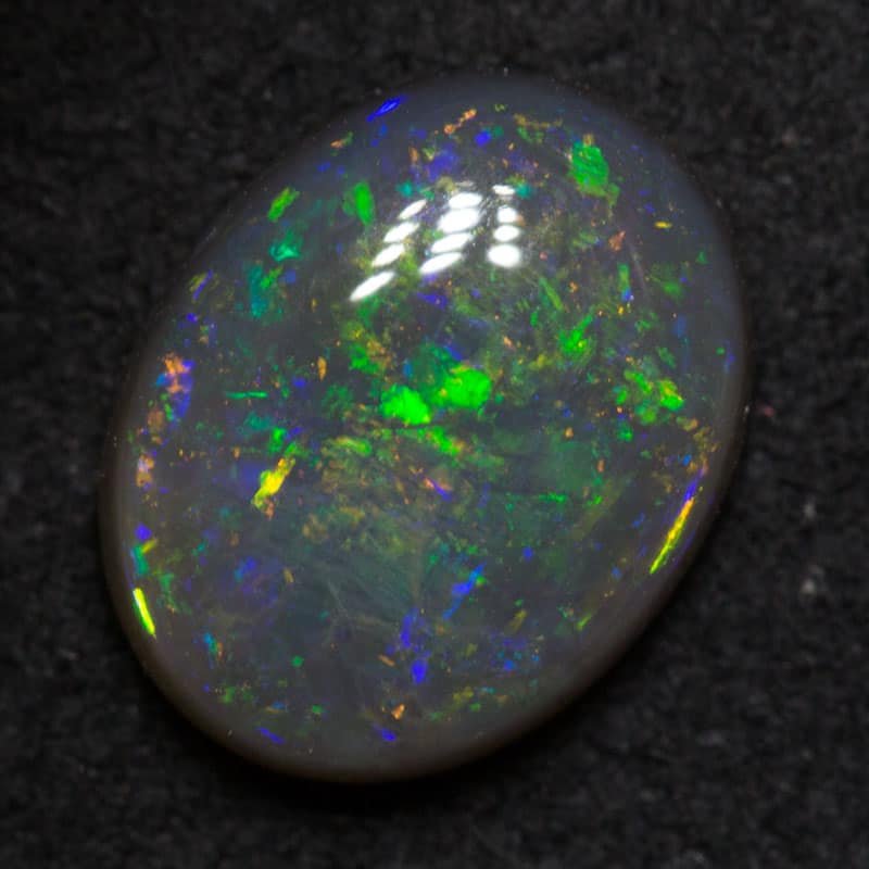 2.02 ct black crystal opal 10x8x4mm