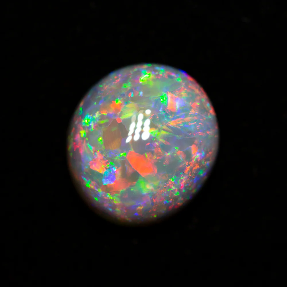 2.05 ct gem dark opal 9.3x8.4x4.5mm