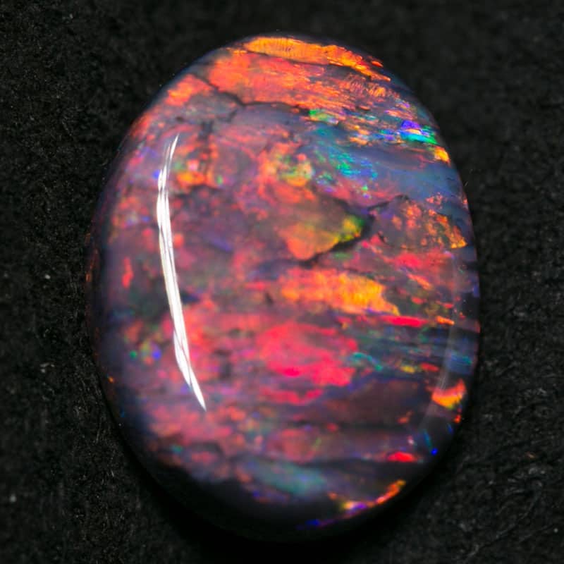 2.08 ct black opal 10x7.5x3.5mm