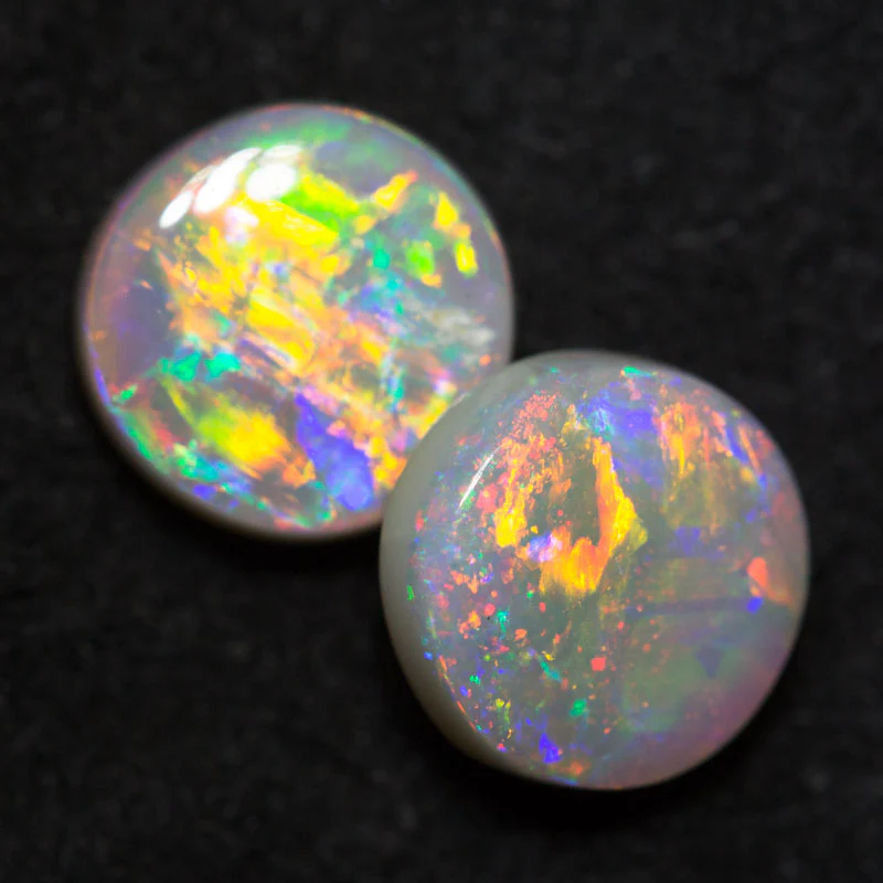 2.13 ct dark opal pair 7.2x7.1x2.8mm