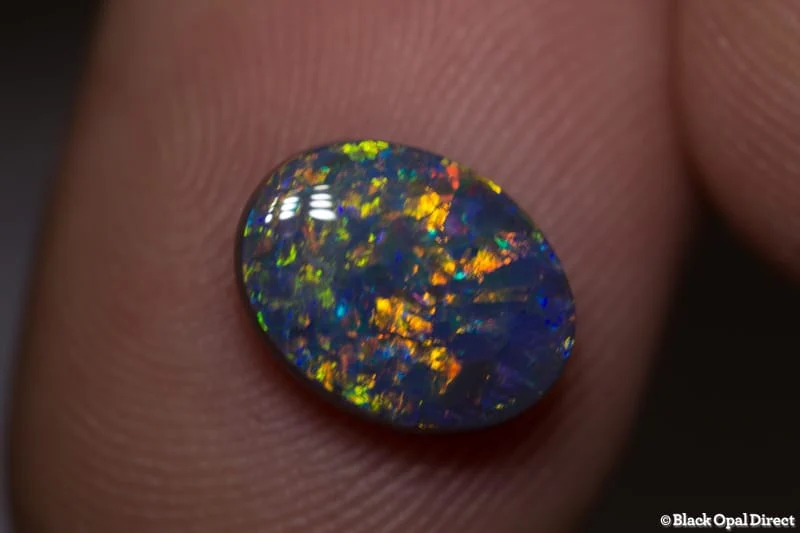 2.13 ct gem black opal 10x5x4mm