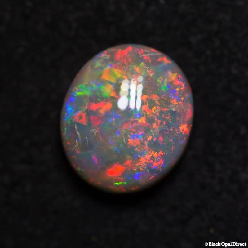 2.13 ct red crystal opal 9.5x8x4mm