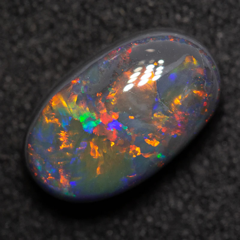 2.14 ct black opal 10.5x6.5x4.9mm