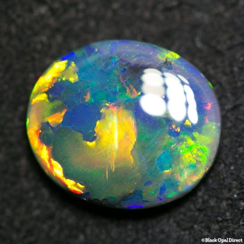 2.17 ct gem black opal 10.5x9x3mm