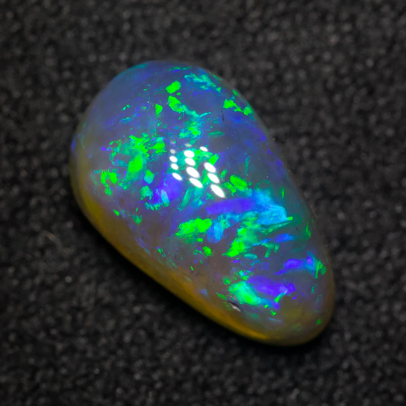 2.18 ct black crystal opal 10.7x6.4x5.3mm