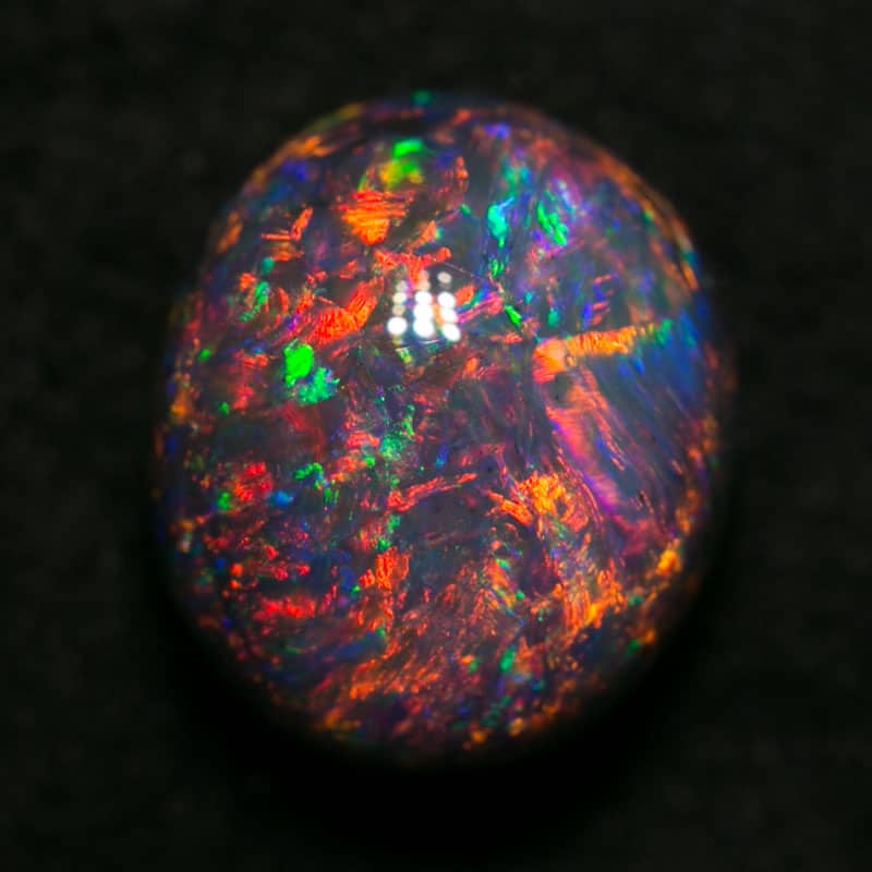 2.18 ct gem black opal 8x7x6mm