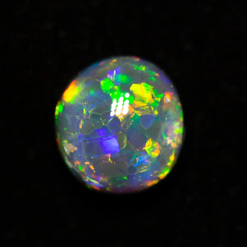 2.19 ct gem black opal 8.1x7.6x5.4mm