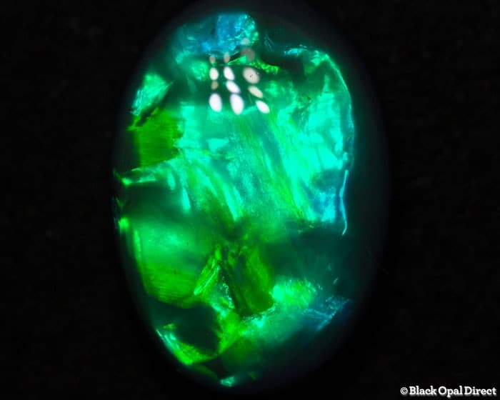 2.23 ct black opal gem bright flash
