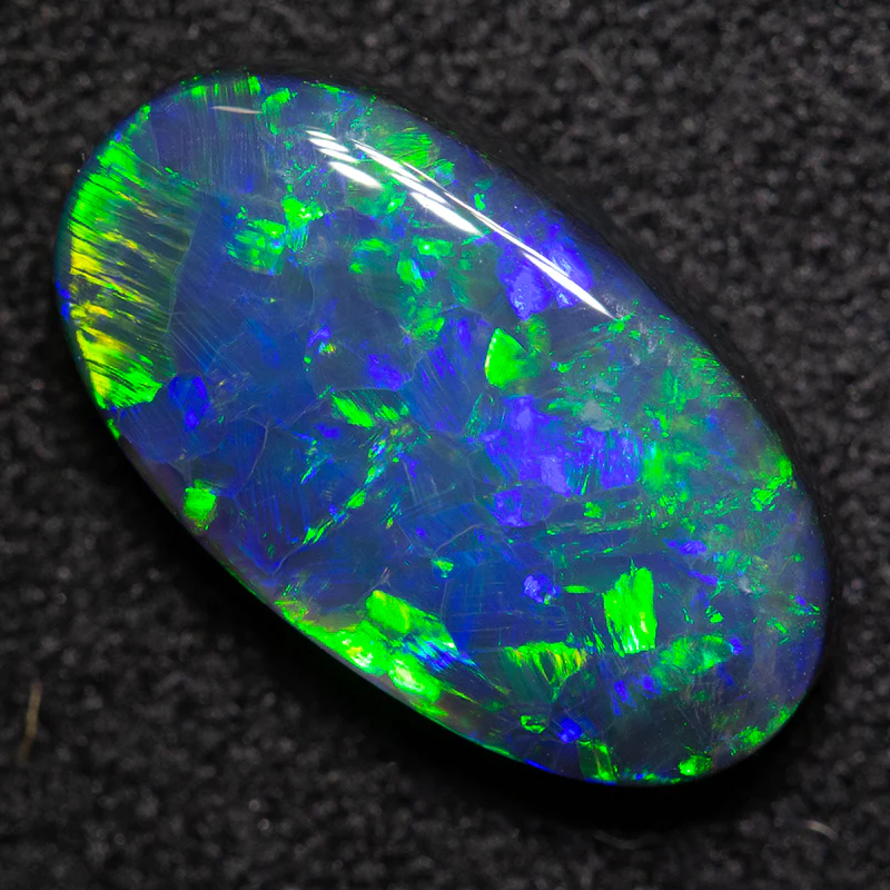 2.25 ct gem black opal 12.5x7x3.5mm