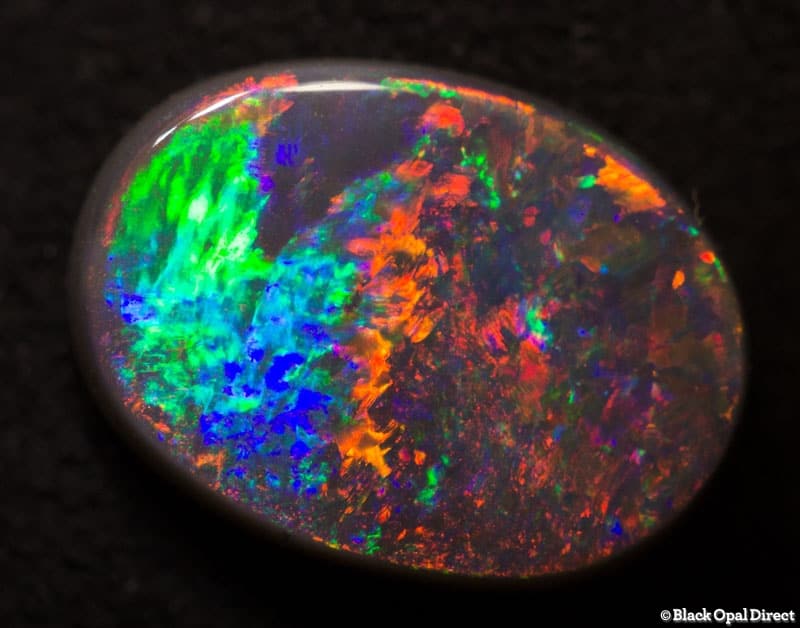 2.29 ct gem semi black opal 11.5x8.5x3mm