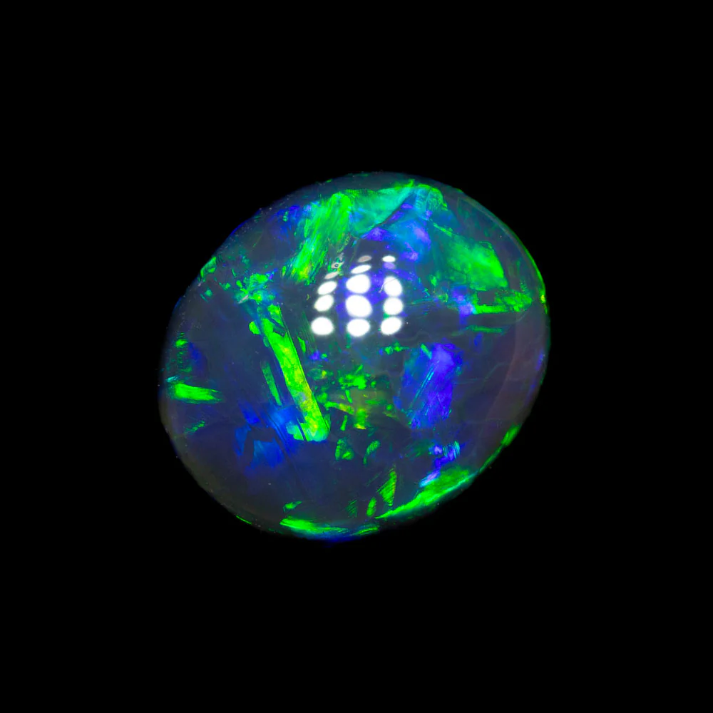 2.28 ct gem black opal 9.4x8x4.8mm