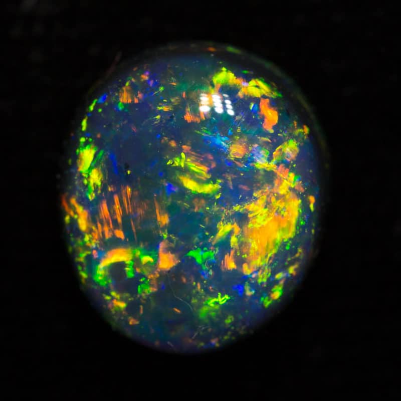 2.28 ct gem black opal 9x8x5mm
