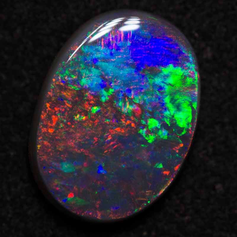 2.28 ct semi black gem opal 11.5x8.5x3mm