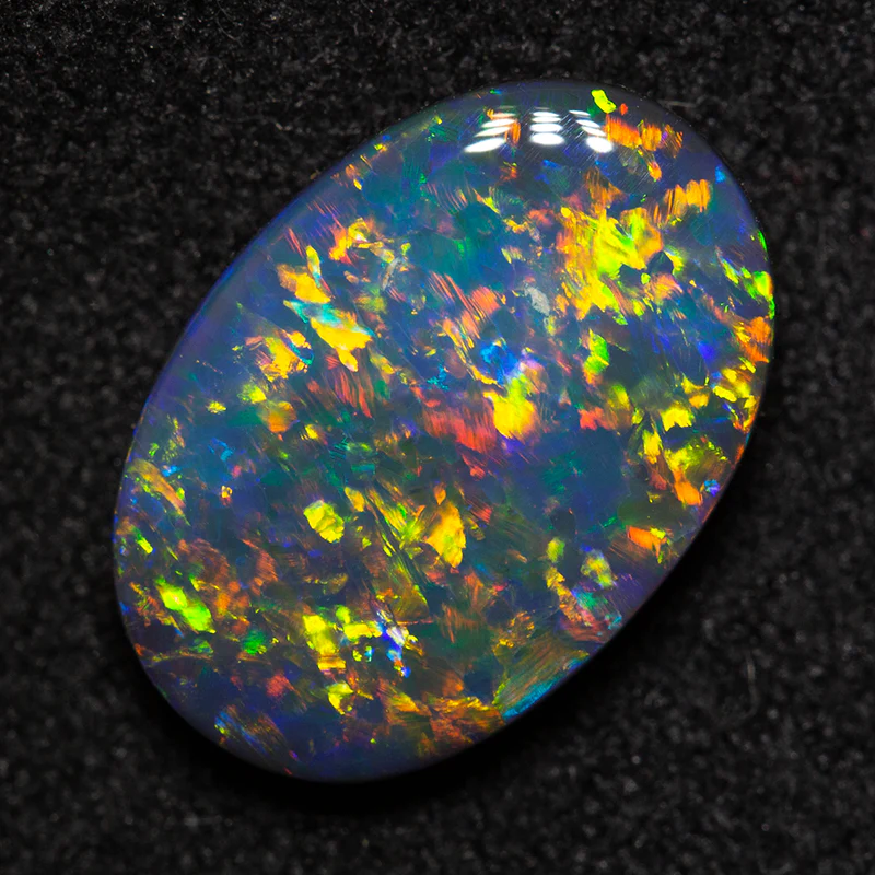 2.30 ct black opal 12.5x8.6x3.1mm