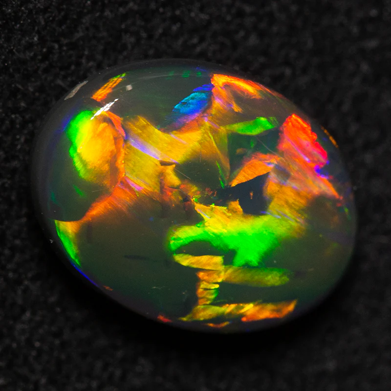 2.30 ct gem black opal 10.5x7.8x4.5mm