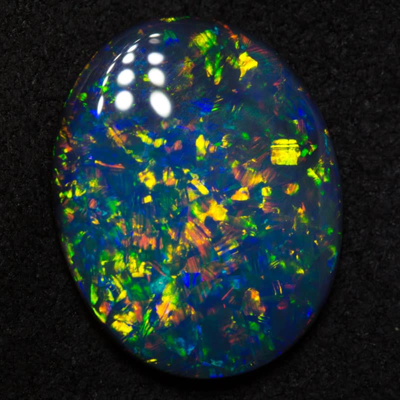 2.31 ct gem black opal 13x10.2x2.8mm