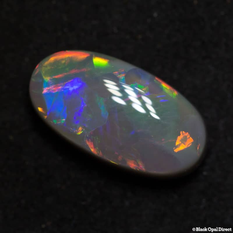 2.31 ct semi black opal 12x6.5x4mm