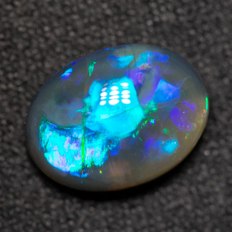 2.33 ct black crystal opal 10.6x7.9x4.7mm