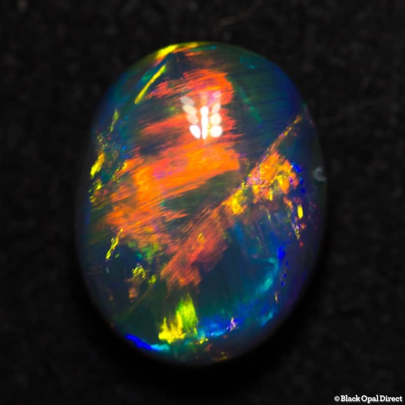 2.33 ct gem black opal 10x8x4mm