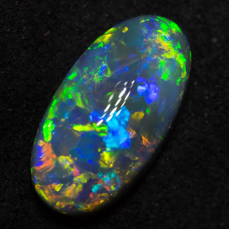 2.34 ct gem black opal 12.4x6.6x4.5mm