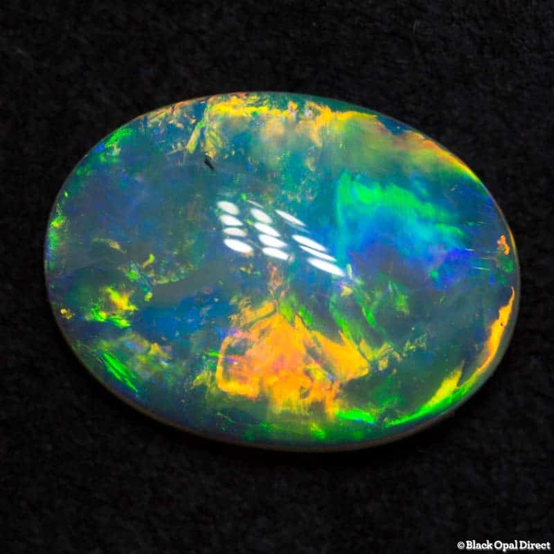 2.36 ct double sided gem crystal opal 12 8.5x3mm